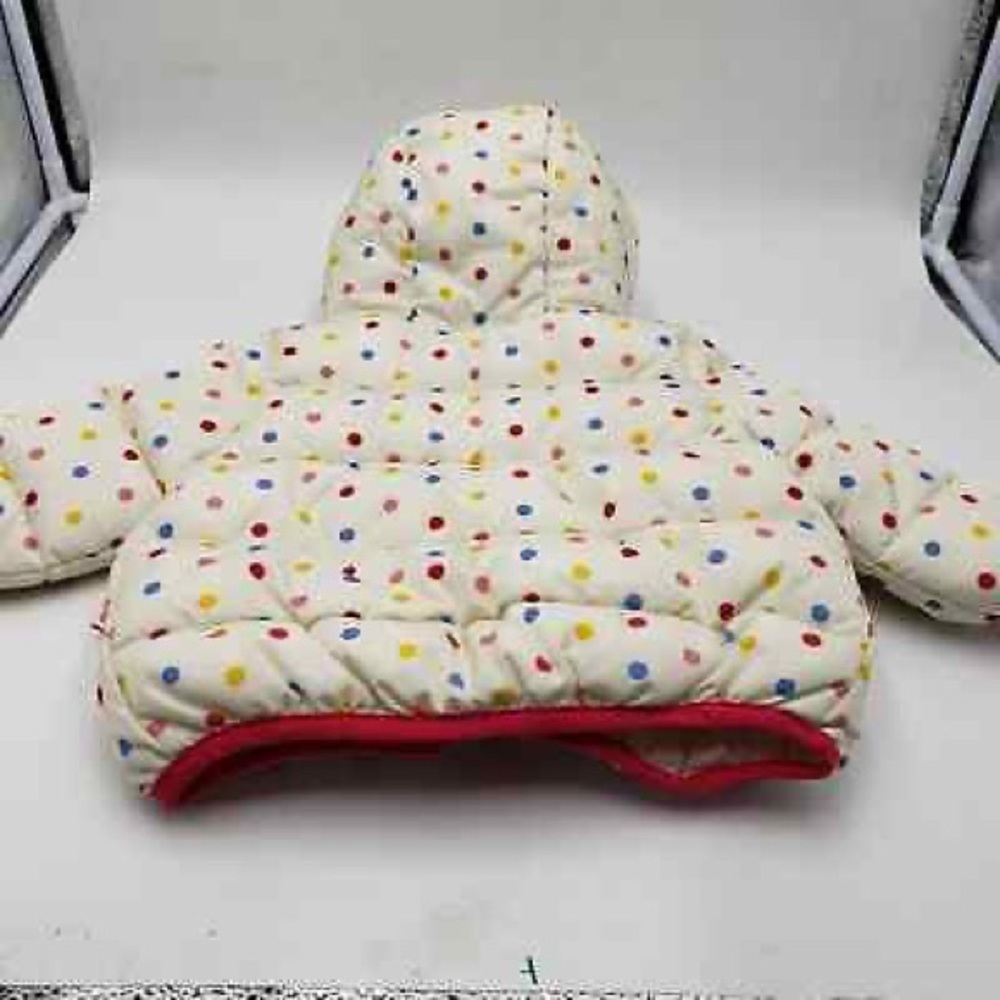 BABY GAP‎ creme polka dot puffer hoodie jacket